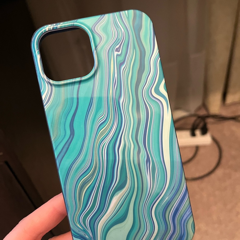 Iphone 13 Stylish Blue and Green Phone Case